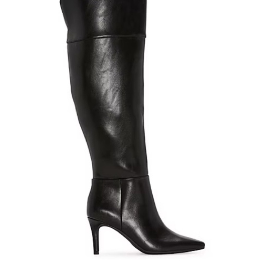 Brand New Black Over-the-Knee Pointed Toe Stiletto Boots - Picture 4 of 5